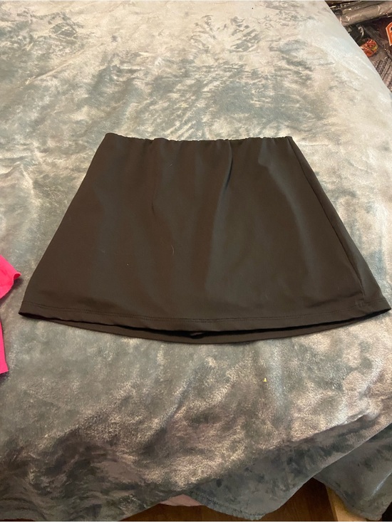 None Pants - Women's Black Active Skort with Elastic Waist